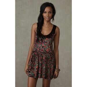 Free People Womens Velvet Foliage Dress
